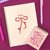 Notes Bow Journal: Lined Notebook