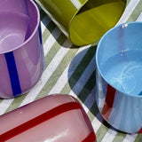 Atina Glassware - Lilac & Navy