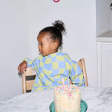 Green Checkers Smock Bib - Milk Teeth