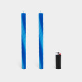Rope Candles - Blue (2 Pack) - 11" Vibrant Taper Candles