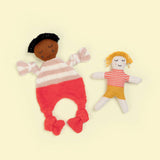 Cotton Knit Baby Rattle Toy: Buddy Red