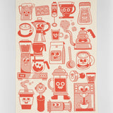 Coffee Time Woven Cotton Tea Towel