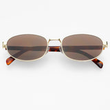 FREYRS Clark Oval Sunglasses - Gold/Brown