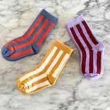 STRIPE SOCK: Violet / 3-5Y