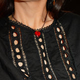 Cocoa Heart Necklace - Gem & Blue