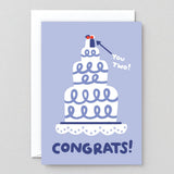 Congrats Wedding Cake Greeting Card