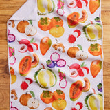 Asian Fruit Waffle Weave Kitchen Towel