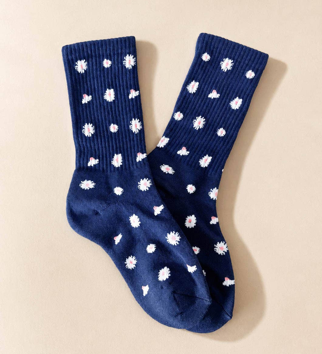 Daisy Dot Crew Socks