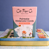 Paintable Watercolor Card Deck - Summer Flowers