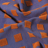 Squares Woven Terry Tea Towel – Burgundy/Blue