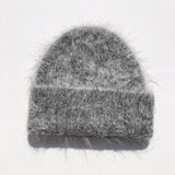 ALPACA FLUFFY BEANIE: Light gray