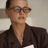 FREYRS Tokyo Acetate Unisex Rectangular Sunglasses - Honey