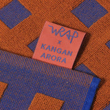 Squares Woven Terry Tea Towel – Burgundy/Blue