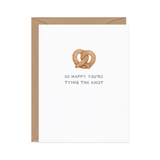 Tying the Knot Pretzel — Food Pun Wedding Card