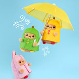 Mini sitting plush toy-Mouse Boot-Yellow raincoat Ricespud