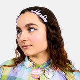 Bow Snap Clips in Lilac