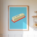 Butter Art Print, Food Wall Art, Funny Food Art