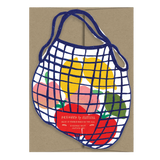 Market Bag Sunny Days Collection  - Die Cut Card