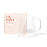 Glass Milk Frothing and Pouring Pitcher: Amber