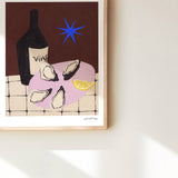 Wine and Oysters Print