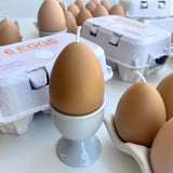 Egg Candles - 6 Pack Box: Eggshell / Cinnamon and Vanilla