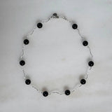 Onyx Tube Necklace 16"