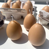 Egg Candles - 6 Pack Box: Eggshell / Cinnamon and Vanilla