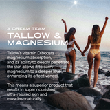 Magnesium Balm Tallow 3.5oz - Sleep, Sore Muscles + Balance