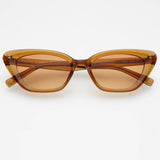 FREYRS Mia Acetate Cat Eye Womens Sunglasses - Crystal Brown