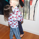 Stripe Double Trouble Jeans  - Milk Teeth