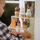 Wooden Ice Cream Stand and Accessories