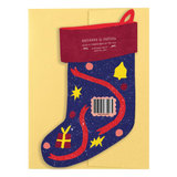 Christmas Tree Stocking - Die Cut Card