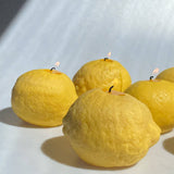 Large Lemon Candle: Lemon / Citrus Peel / Single Lemon