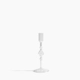 Glass Candlestick Holder in Tall- Clear