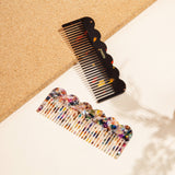 Wave Comb in Black Amber