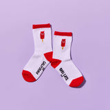 KIDS Embroidered Catsicle Socks