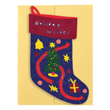 Christmas Tree Stocking - Die Cut Card