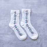 Floral Mesh Casual Socks