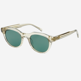 Cameron Acetate Unisex Round Sunglasses - Crystal Gray