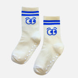Eyeballs Ribbed Gripped Socks - Milk Teeth
