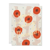 Wedding Poppies wedding greeting card