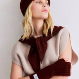 Merino Wool Triangle Scarf - Dark Walnut Brown