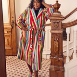 Butterfly Stripe Bathrobe - Dusen Dusen