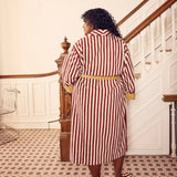 Caterpillar Stripe Bathrobe - Dusen Dusen