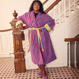 Lanternfly Stripe Bathrobe - Dusen Dusen