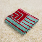 Bird Stripe Bath Towel-Tanager