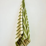 Bird Stripe Bath Towel-Mallard