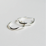 Silver Heli Hoops Earrings