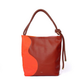 Ripple Tote - Teak/Lobster Red