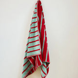 Bird Stripe Bath Towel-Tanager